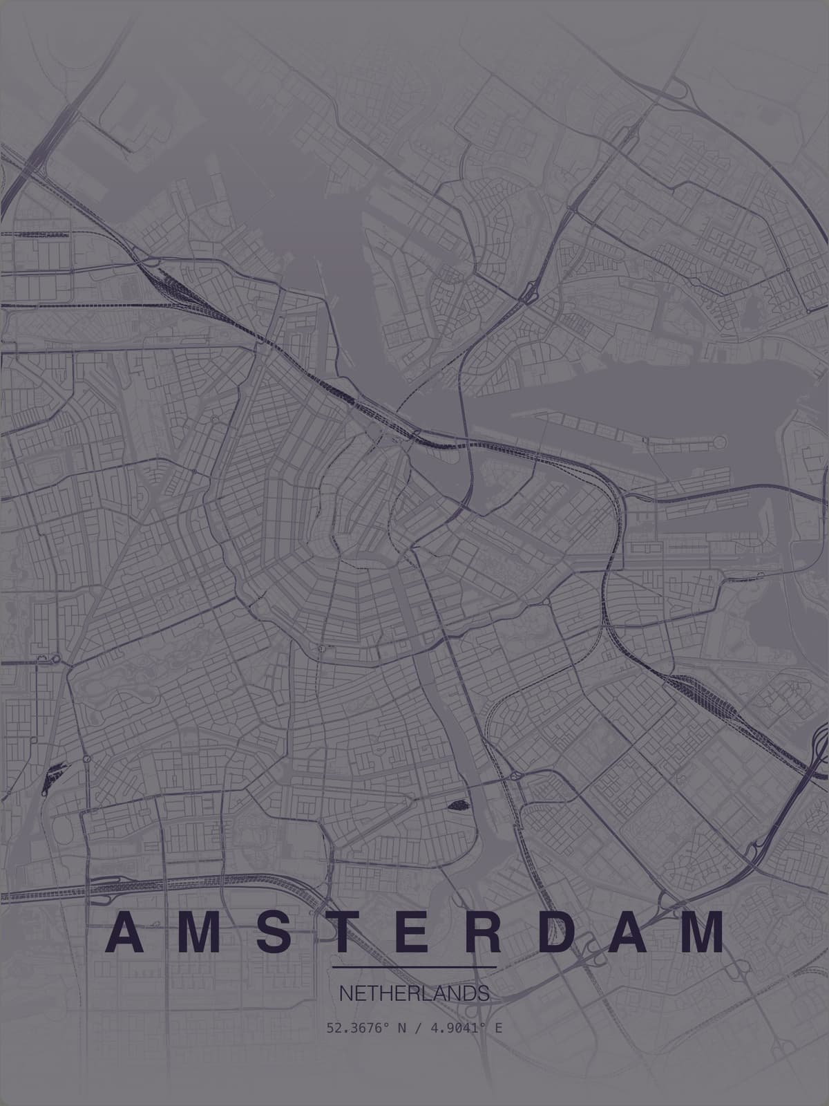 Amsterdam map poster preview