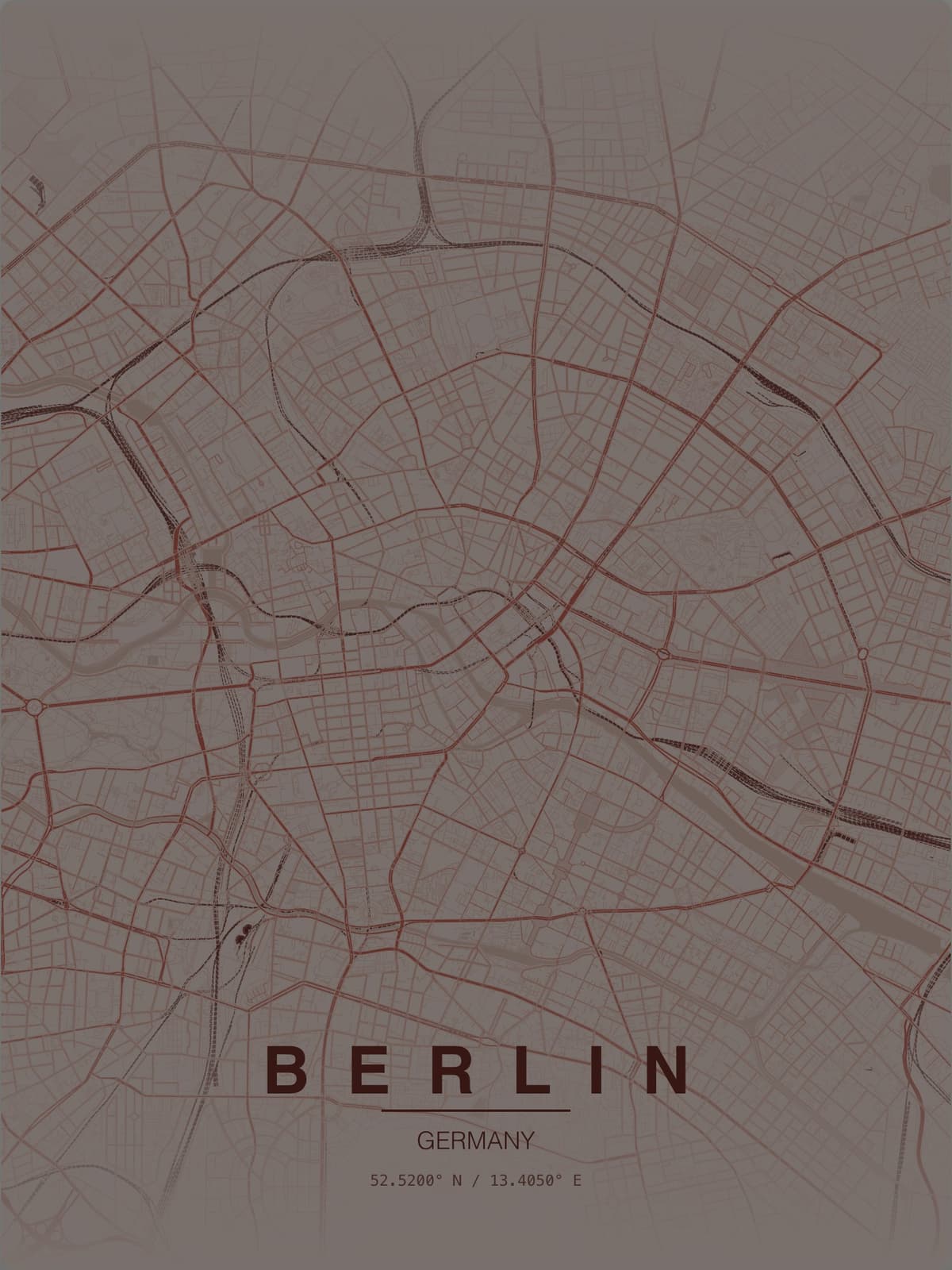 Berlin map poster preview