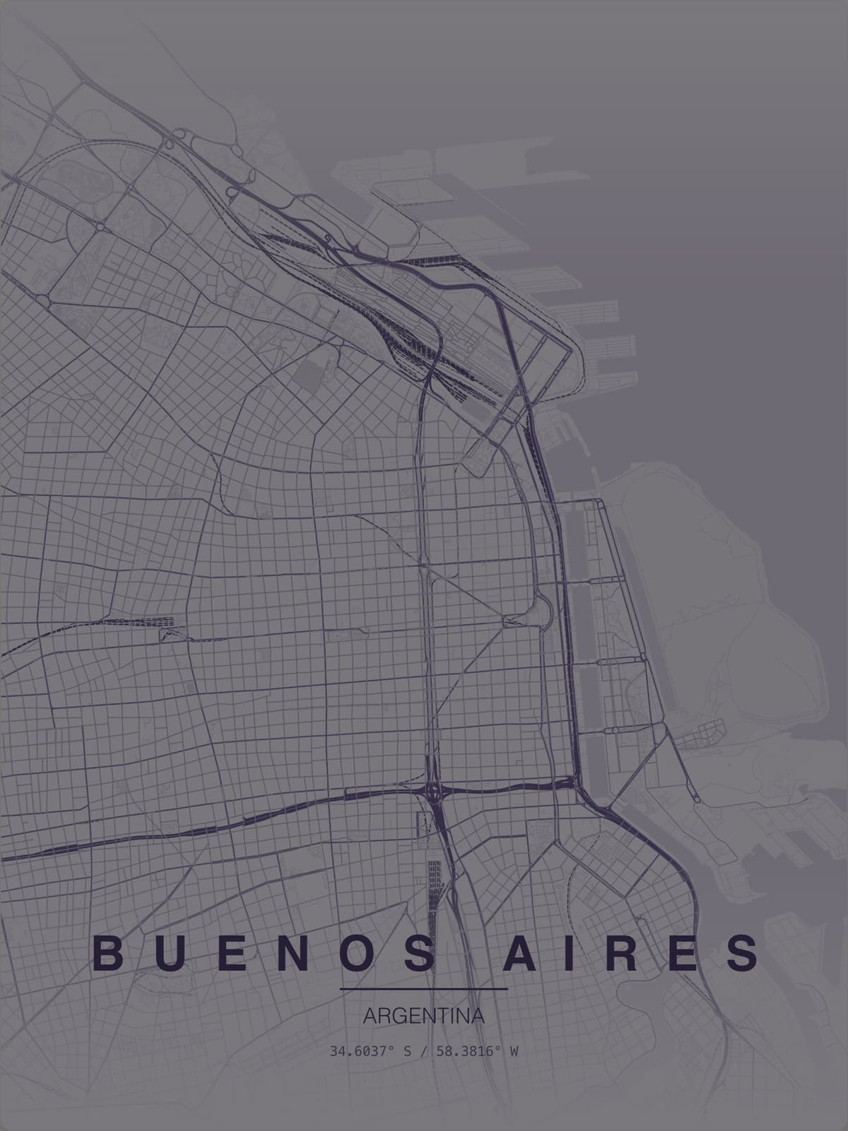 Buenos Aires map poster preview