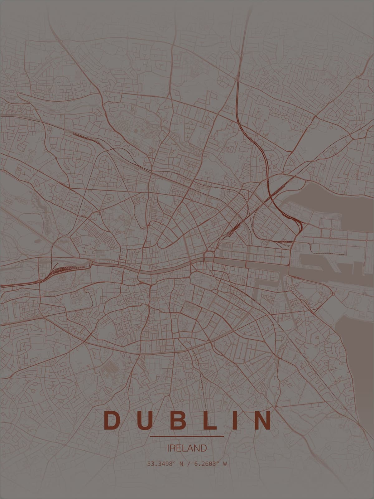 Dublin map poster preview
