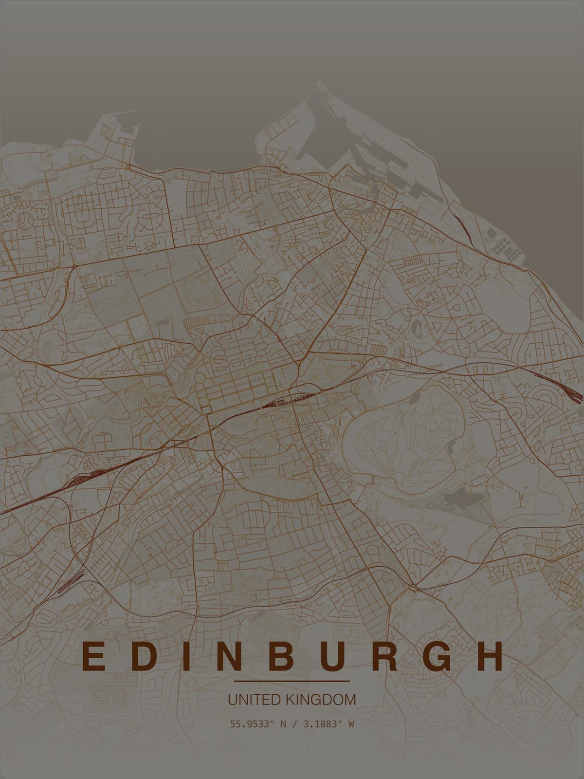 Edinburgh map poster preview