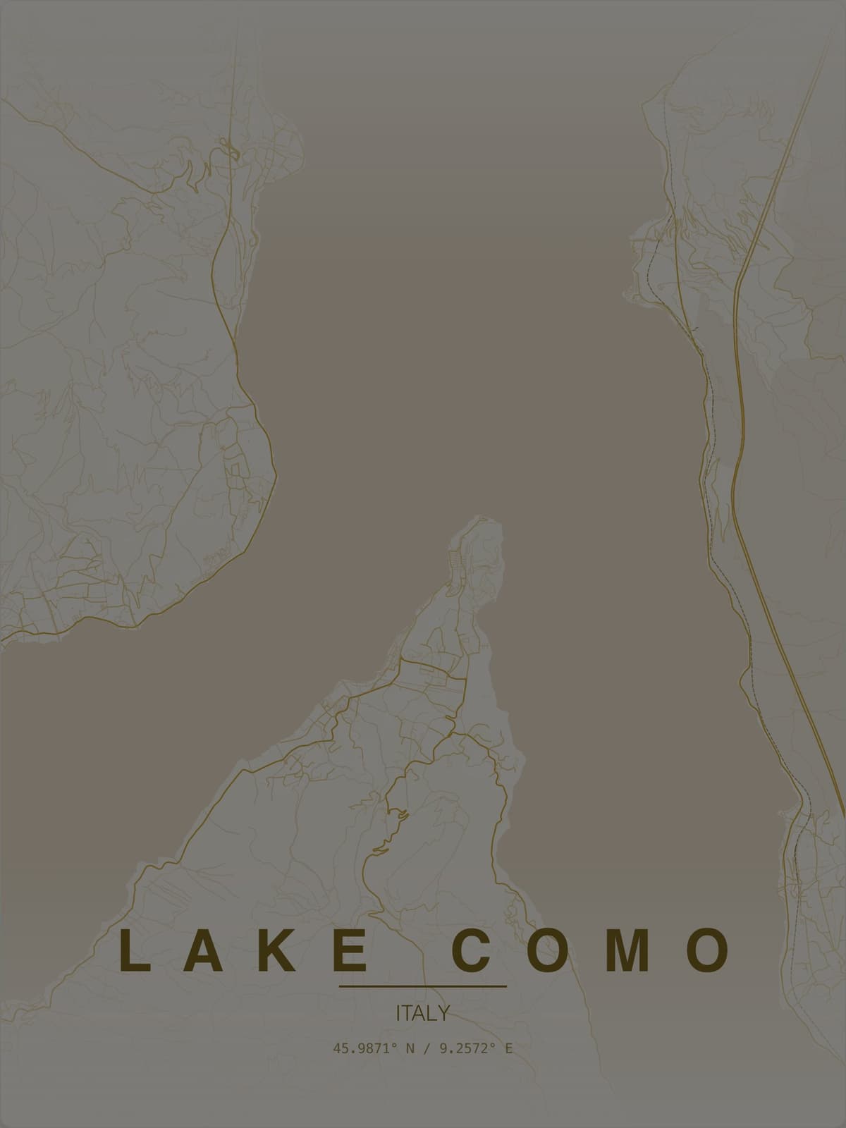 Lake Como map poster preview