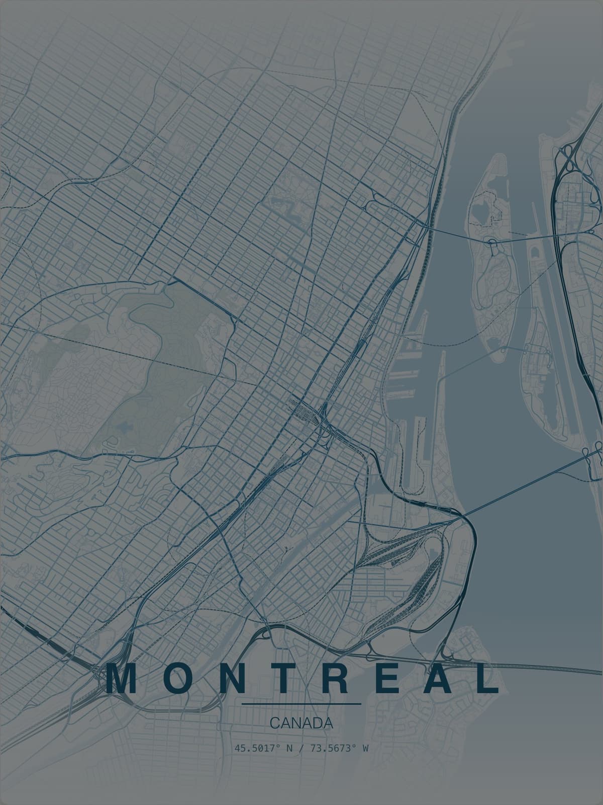 Montreal map poster preview