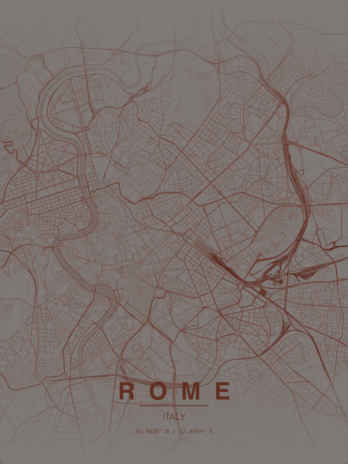 Rome map poster preview