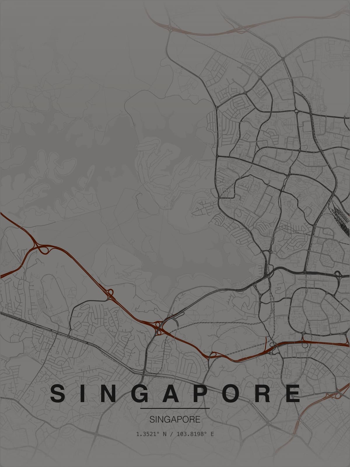 Singapore map poster preview