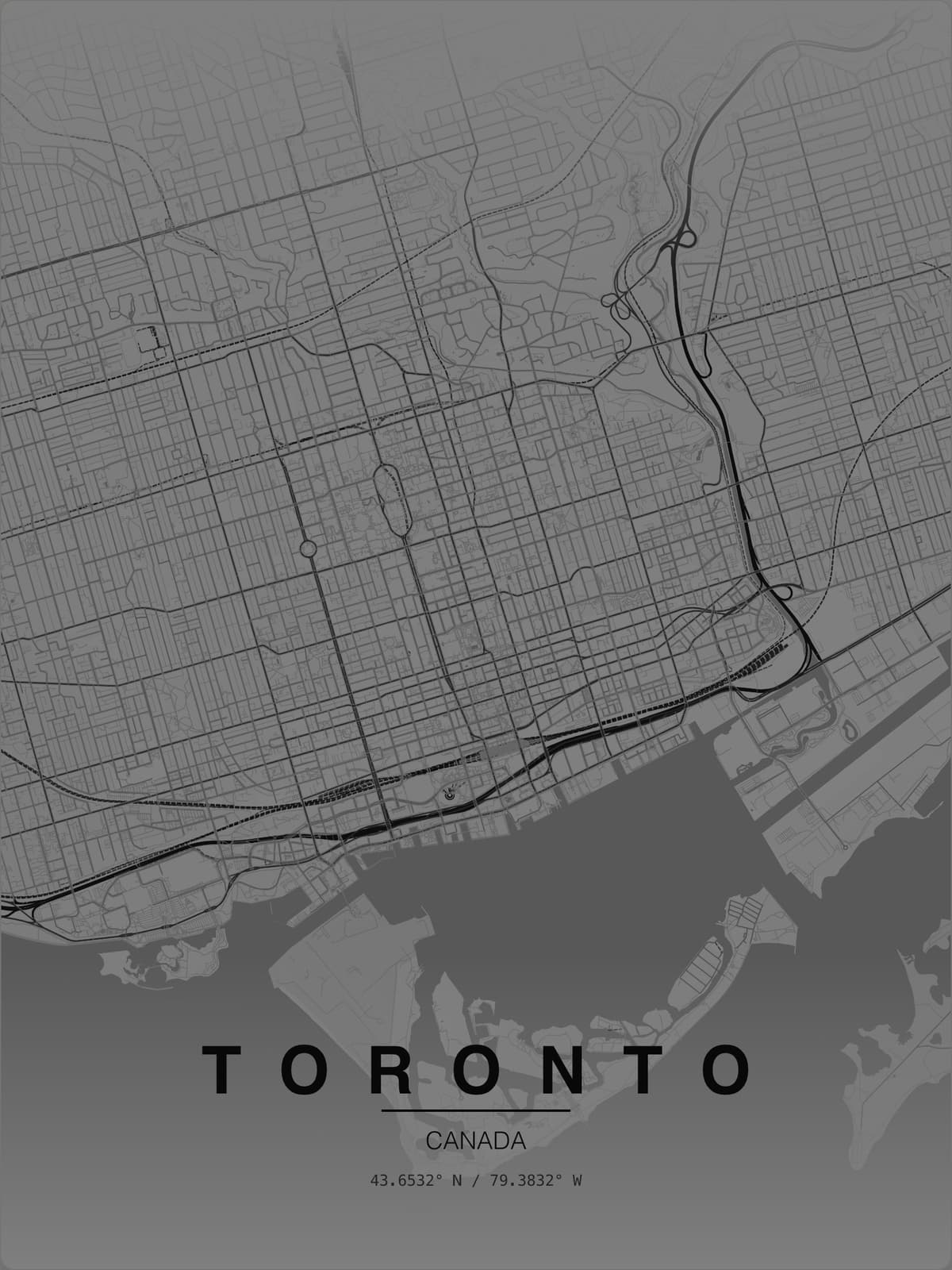 Toronto map poster preview