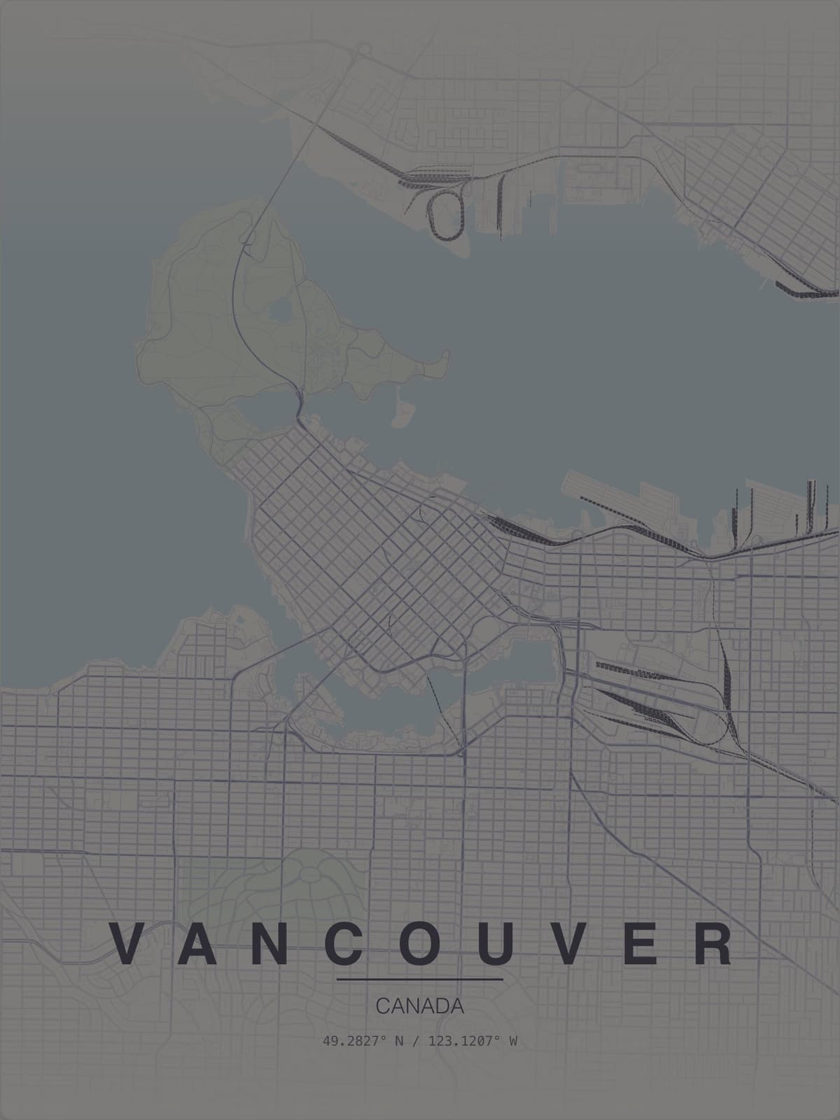 Vancouver map poster preview