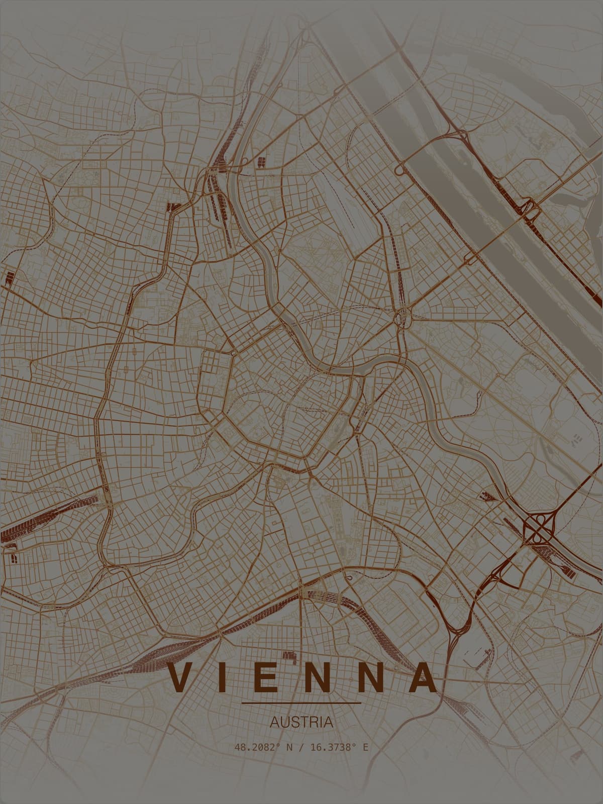 Vienna map poster preview